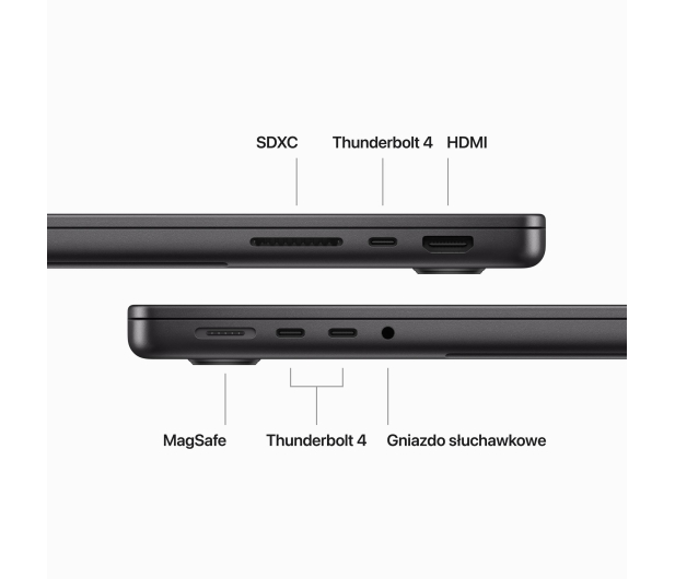 Apple MacBook Pro M3 Pro/18GB/512/Mac OS Gwiezdna Czerń 14R GPU - 1192967 - zdjęcie 6